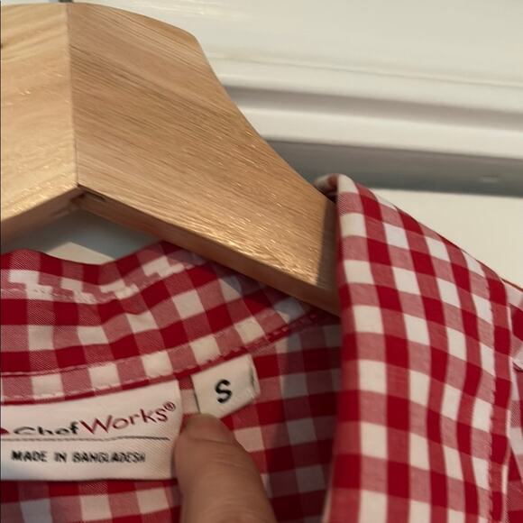 NWOT Chef Works Red Checkered Shirt - Picture 3 of 5